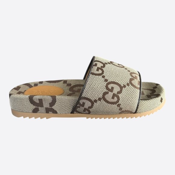 Gucci Other - Gucci Beige & Brown GG Monogram Sandals